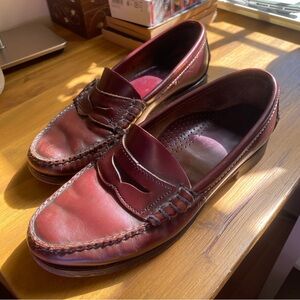 Vintage Penny Loafers in Wine